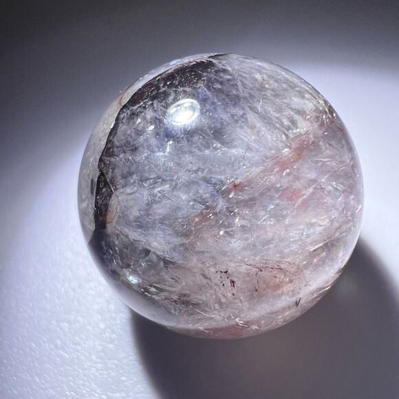 Fire Quartz Crystal Marble Sphere (3) - Picture 10 of 13
